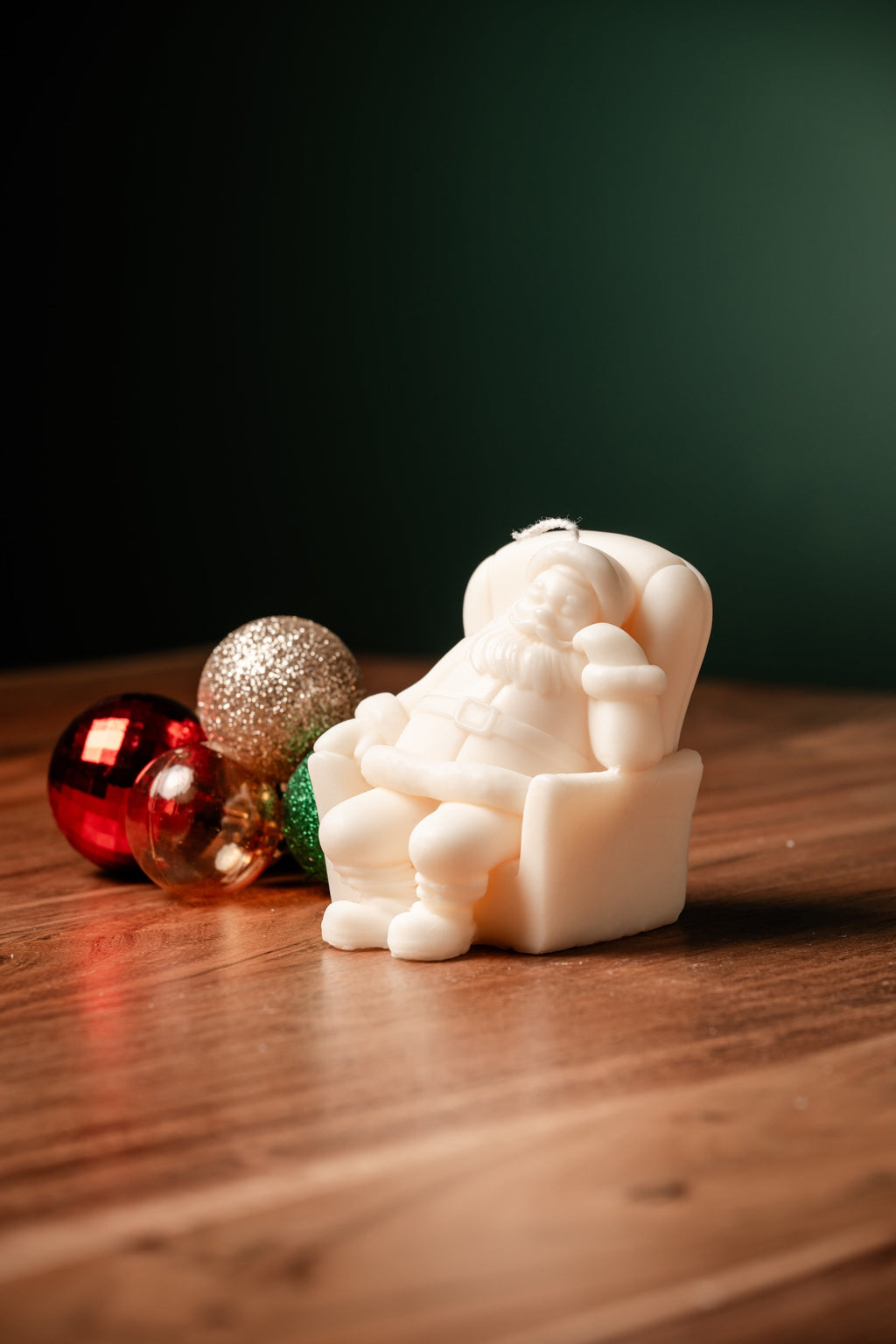 Seated Santa Soy Candle – Holiday Decor
