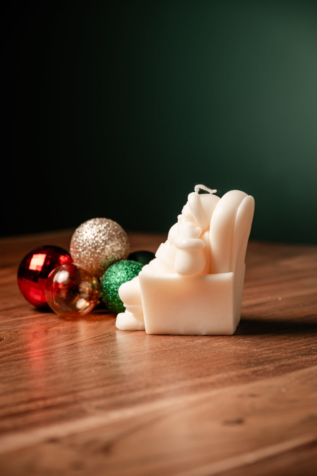 Seated Santa Soy Candle – Holiday Decor