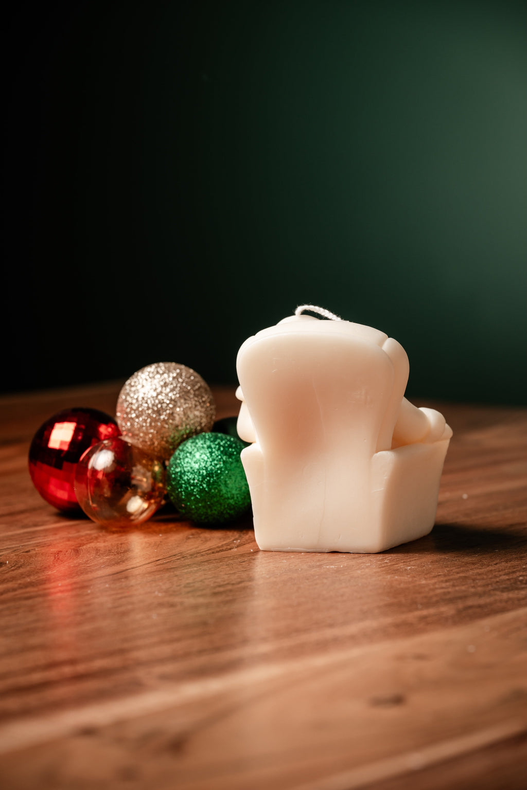 Seated Santa Soy Candle – Holiday Decor