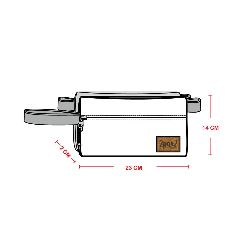 Double Pencil Case Navy Unicorn Print