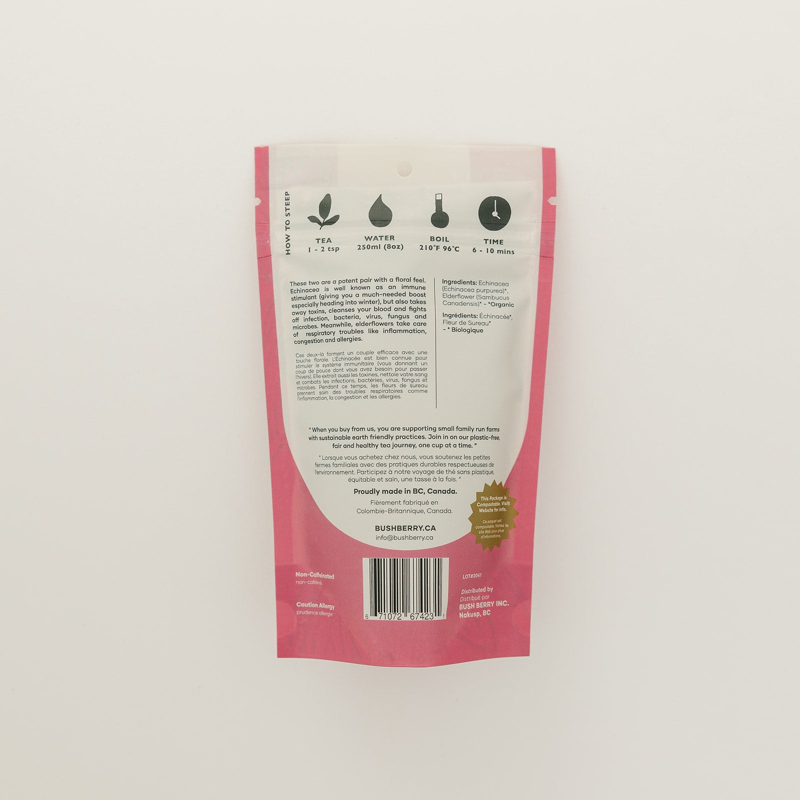 Organic Echinacea + Elderflower tea