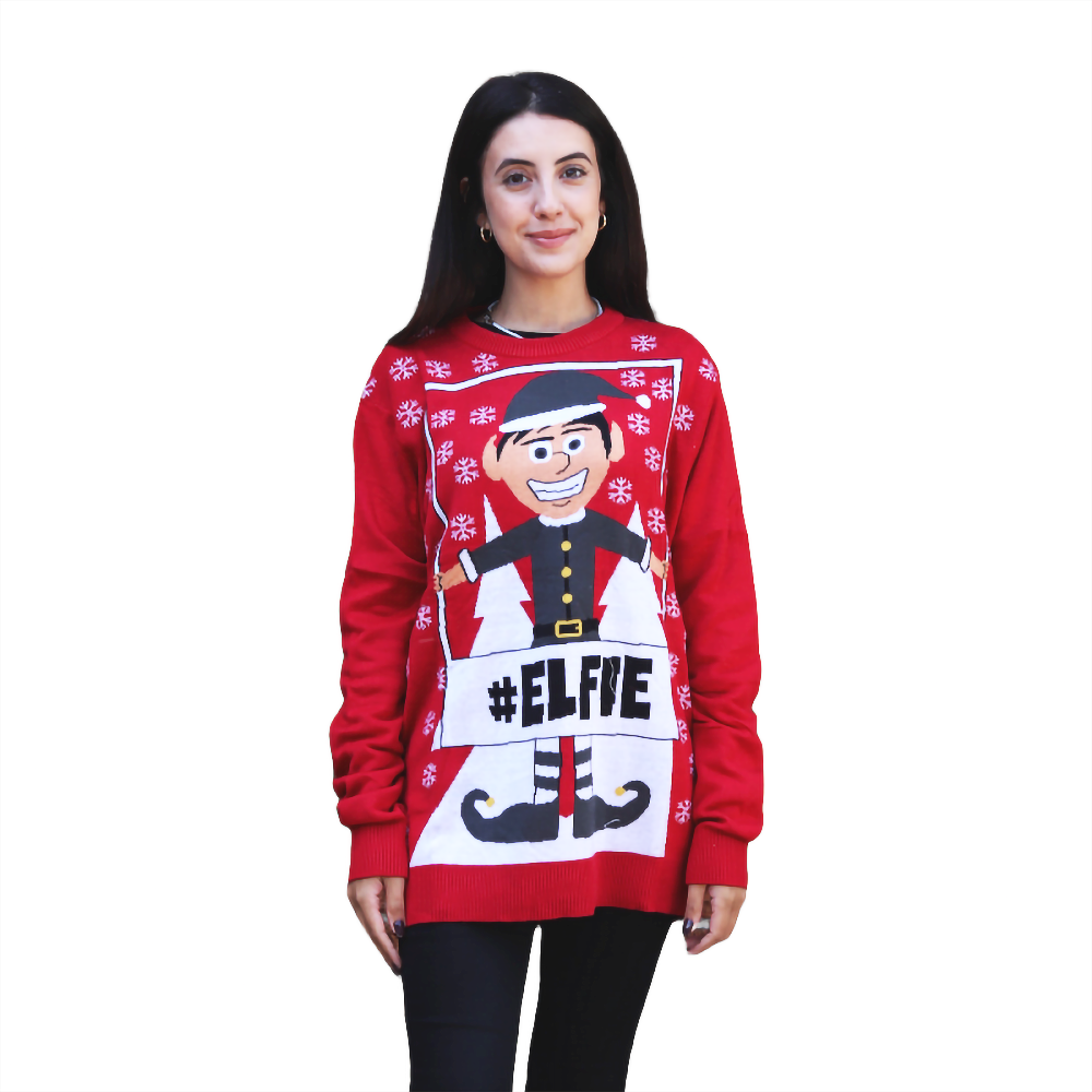 #Elfie Hashtag  Sweater