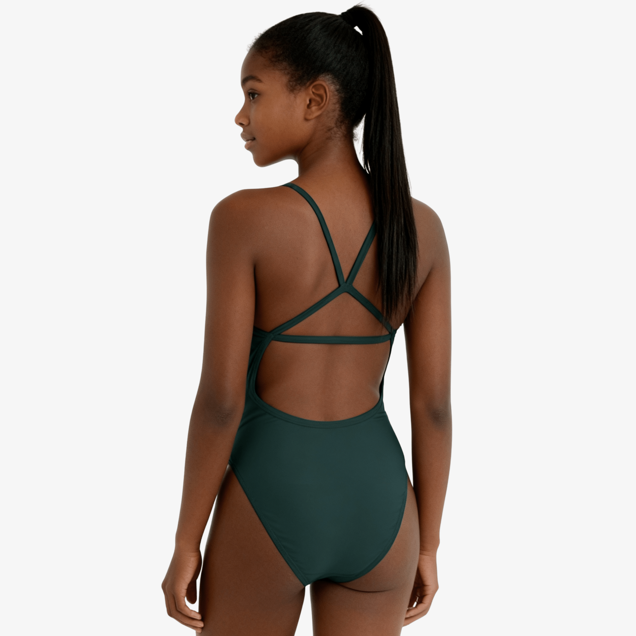 Norca Palm Open-Back One-Piece Performance Swimsuit for Women