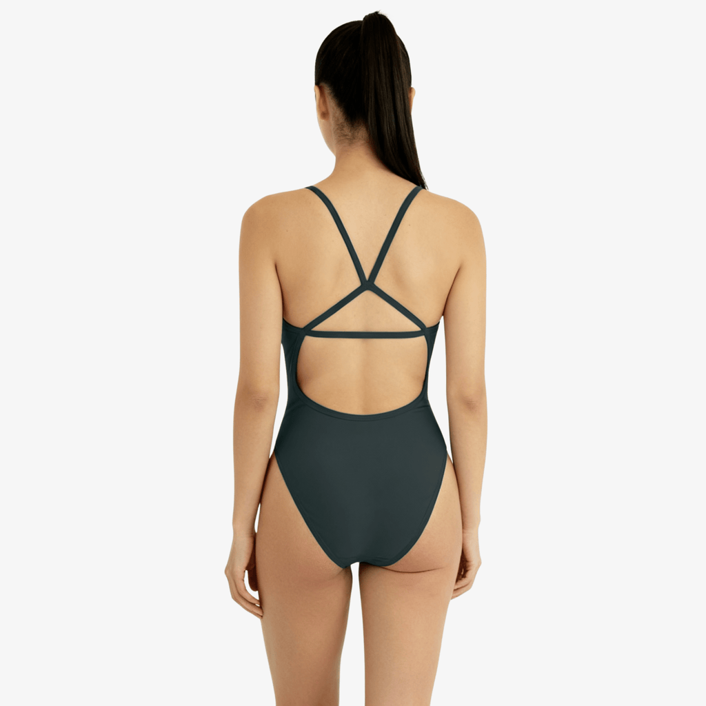 Norca Palm Open-Back One-Piece Performance Swimsuit for Women