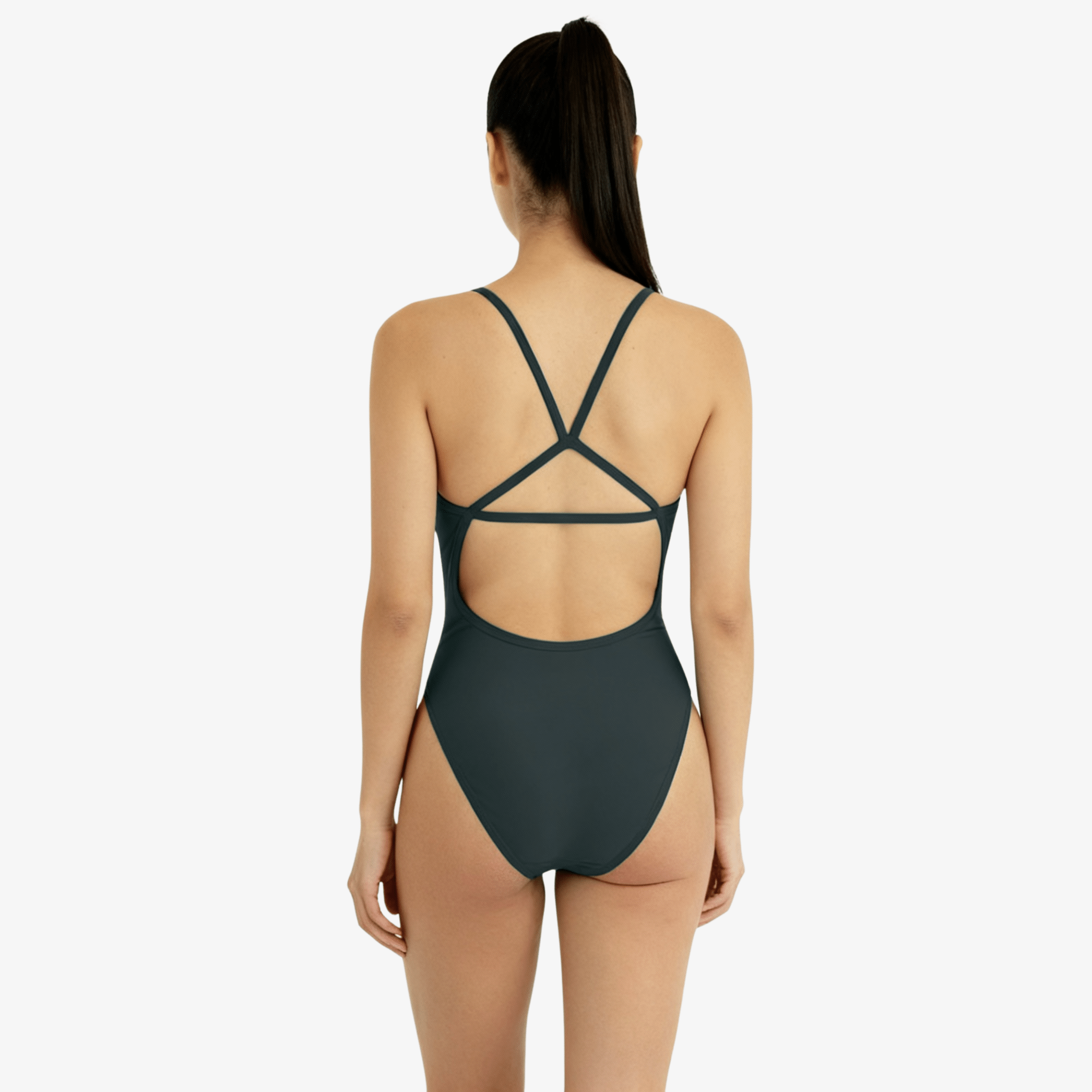 Norca Palm Open-Back One-Piece Performance Swimsuit for Women