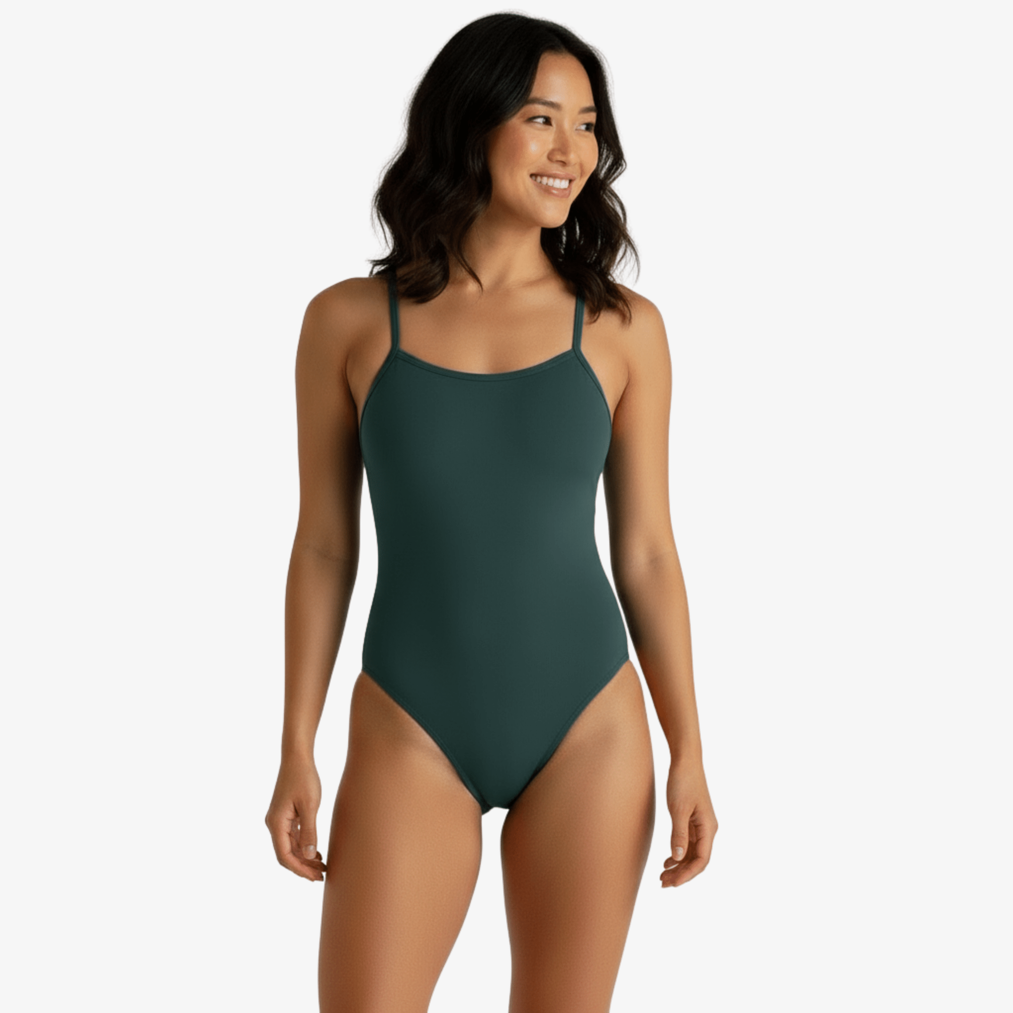 Norca Palm Open-Back One-Piece Performance Swimsuit for Women
