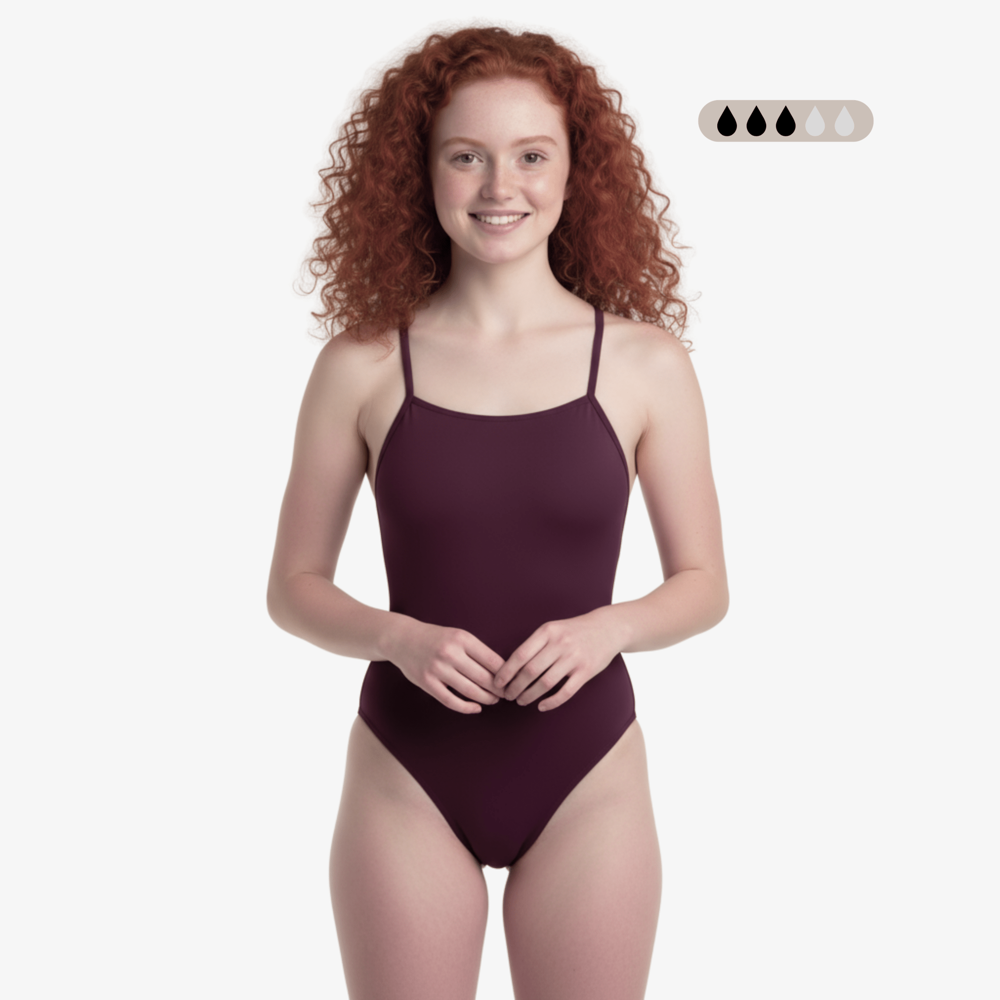 SecureFlo Merlot Cross-Strap Performance Period Swimsuit