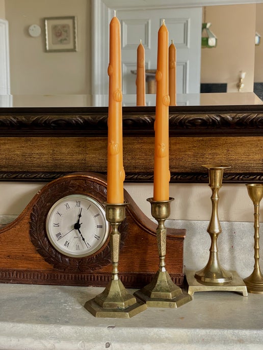 Pumpkin Taper Candlestick