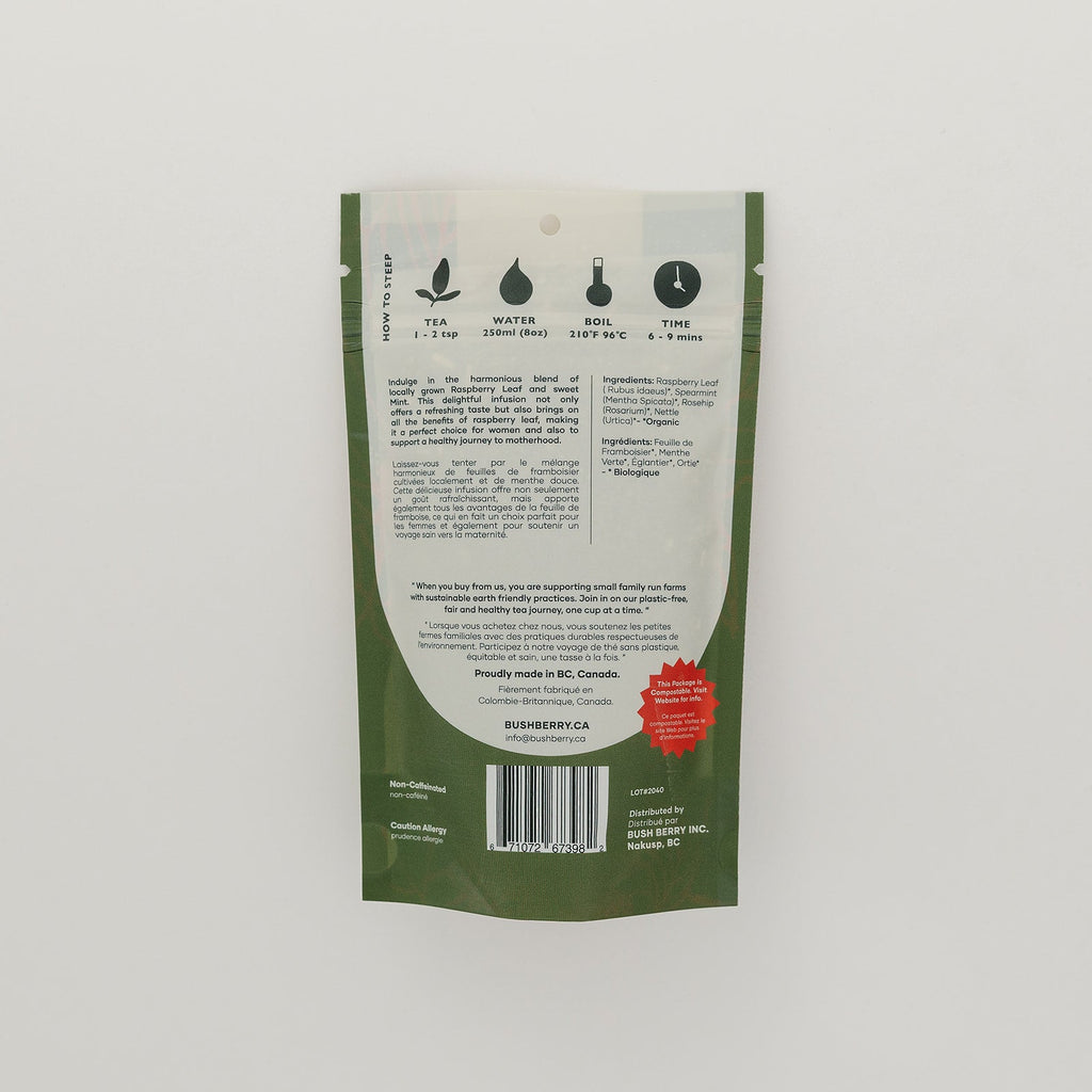 Organic Raspberry Leaf + Mint Tea