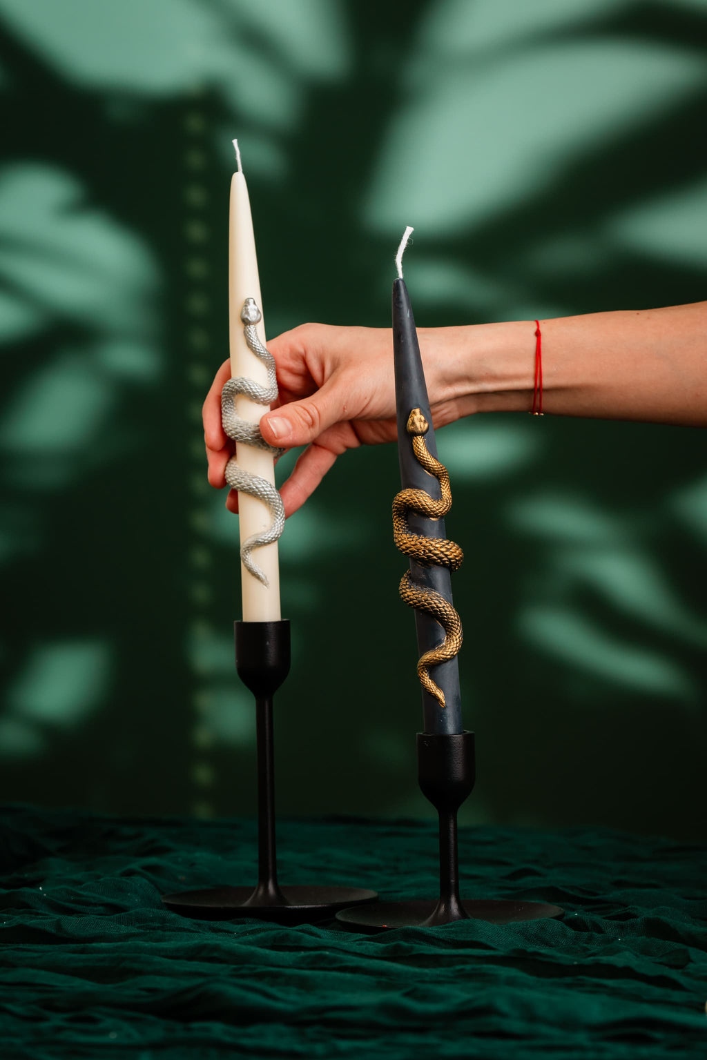 Serpent/Snake Taper Candle – Gilded Elegance in Motion