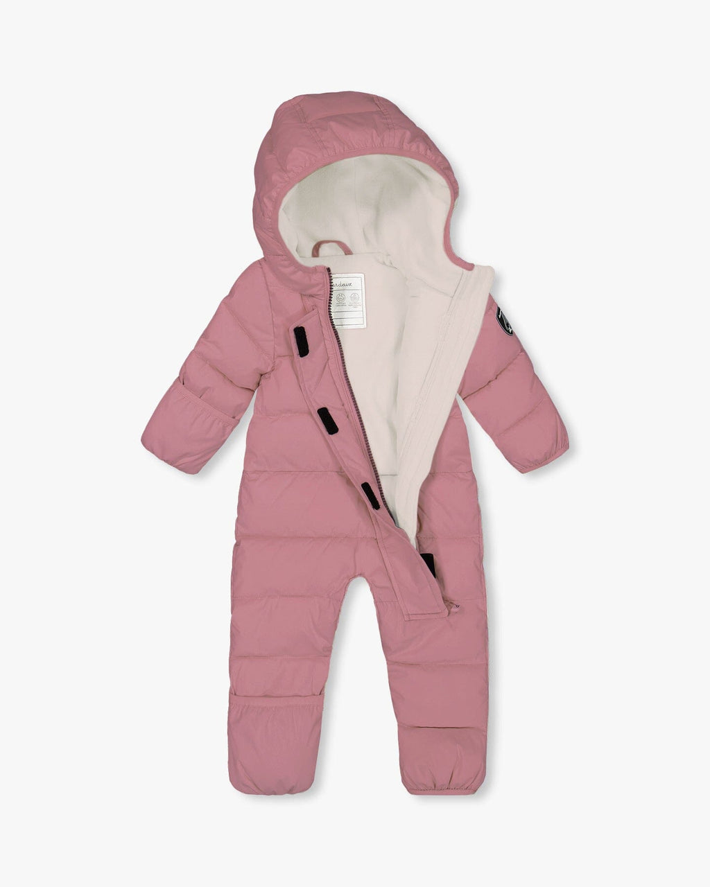 One-Piece Baby Cloud Compressible Snowsuit Designed For Car Seat Dusty Pink